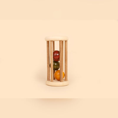 Natural Wooden Rolling Rattle – Organic Baby Toy – Baby Rattles on Brown Living™. SKU: WR2. Img 7.