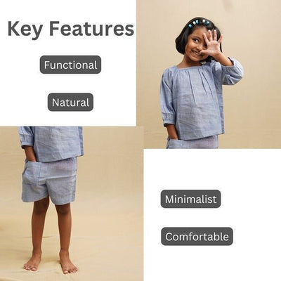Neelpari Co - ord Set Girls – Kids Daywear Sets by Saha available on Brown Living™. 1 - 2 years . SKU: SCGSB - 01. Img 26.
