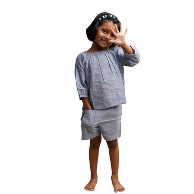Neelpari Co - ord Set Girls – Kids Daywear Sets by Saha available on Brown Living™. 1 - 2 years . SKU: SCGSB - 01. Img 18.