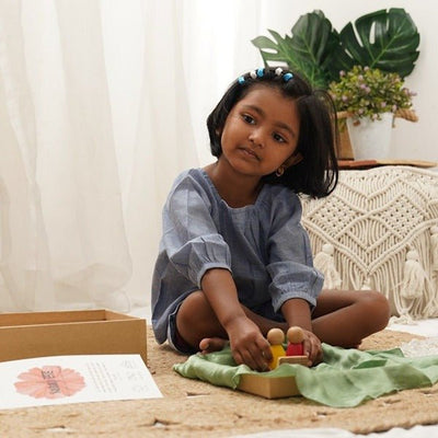 Neelpari Co - ord Set Girls – Kids Daywear Sets by Saha available on Brown Living™. 1 - 2 years . SKU: SCGSB - 01. Img 2.