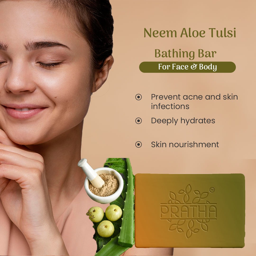 Neem, Aloe - Vera, Tulsi | Cold Process Handmade Soap | Verified Sustainable by Brown Living™