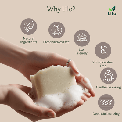 Neem Bar Soap for All Skin Types with Neem Oil & Charcoal – Body Soap on Brown Living™. SKU: S10004. Img 4.