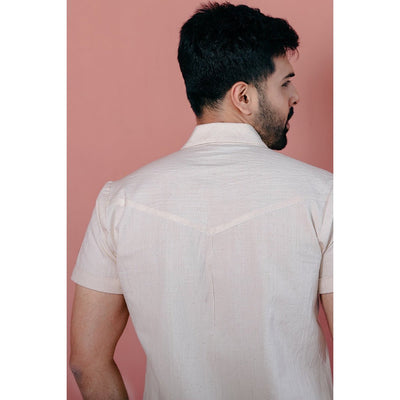 Niamh Khadi Shirt - Shawl Collar, Slim Fit – Mens Shirt on Brown Living™. SKU: DL0146XS. Img 6.
