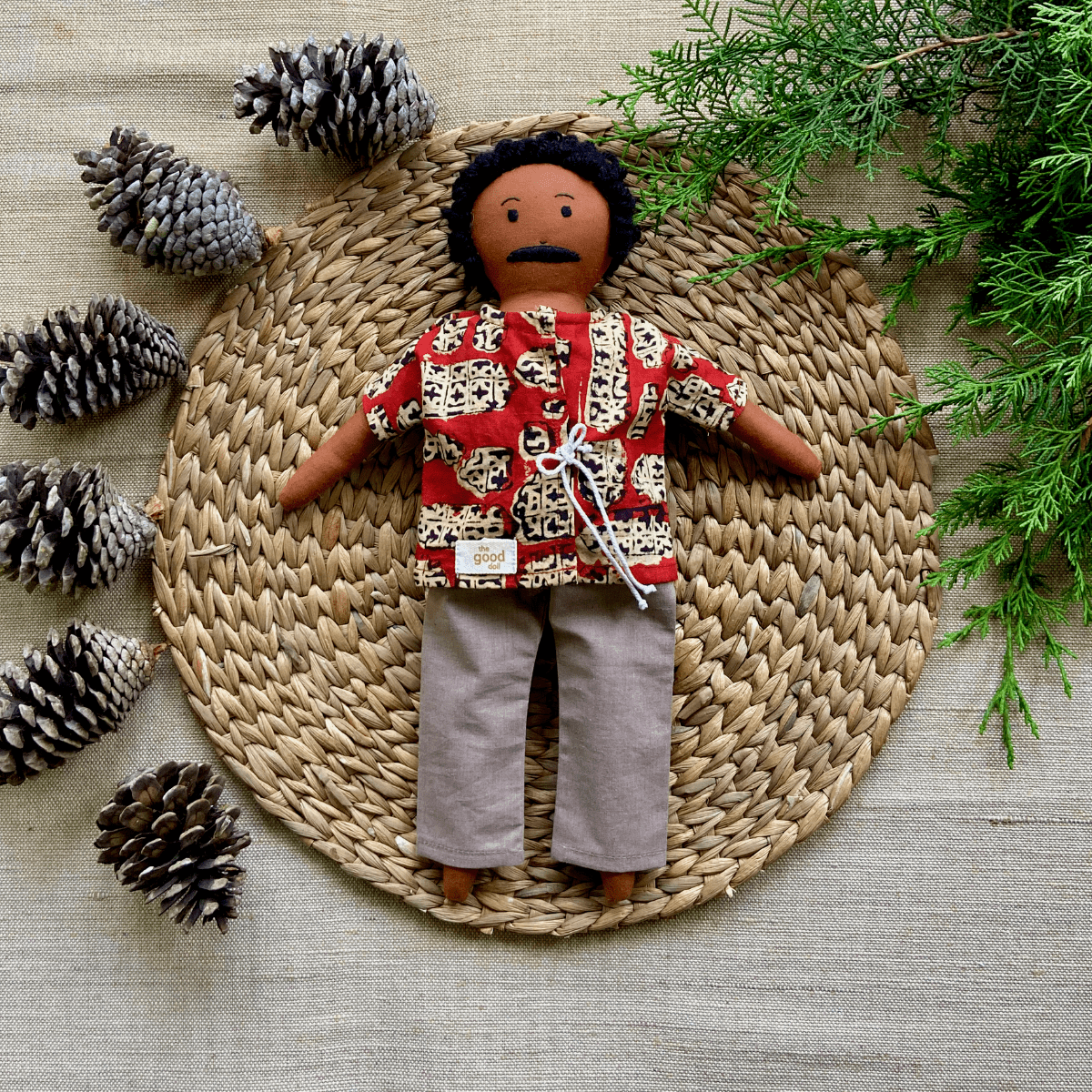 Nilah Appa Red Shirt Doll – Single Doll | Verified Sustainable by Brown Living™
