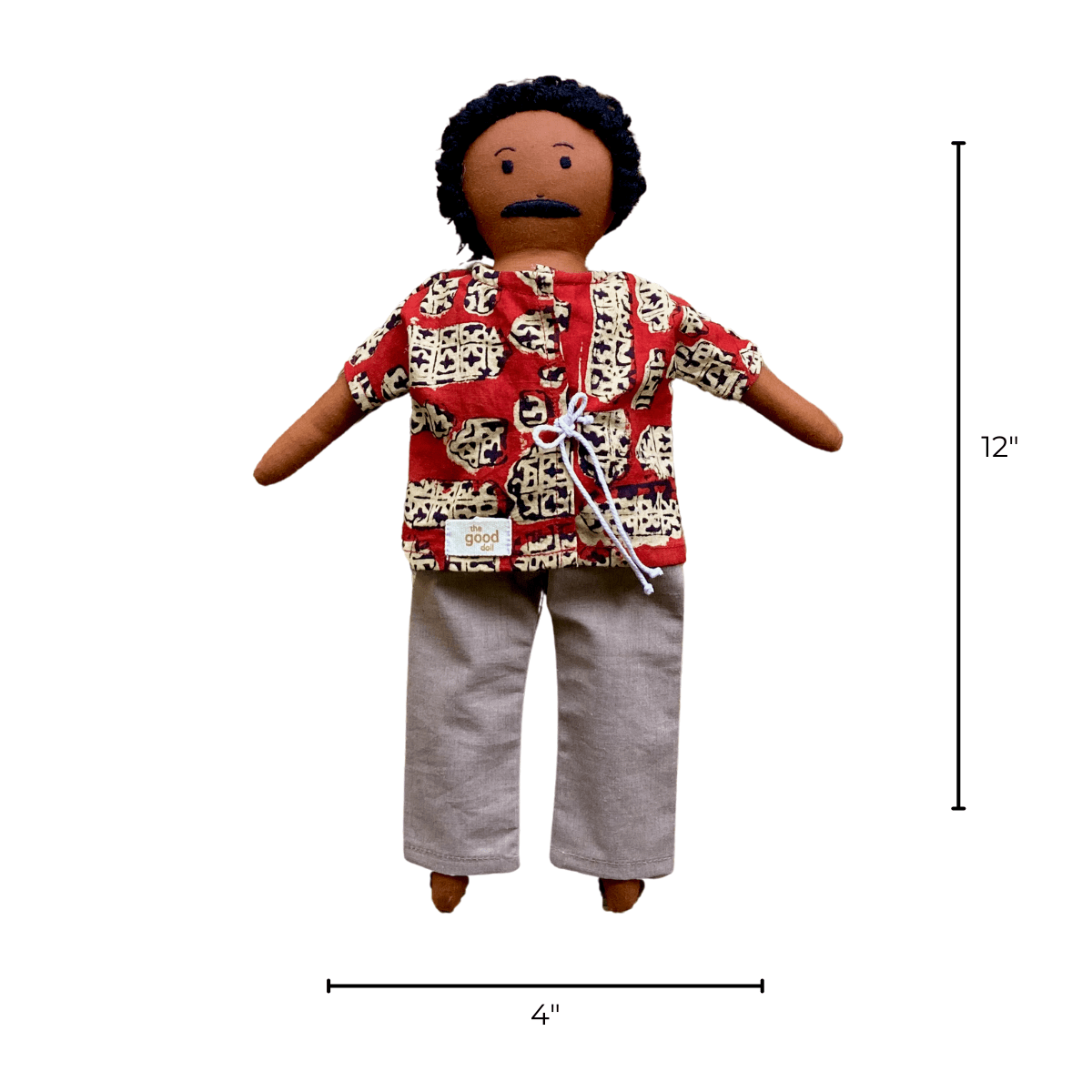 Nilah Appa Red Shirt Doll – Single Doll | Verified Sustainable by Brown Living™