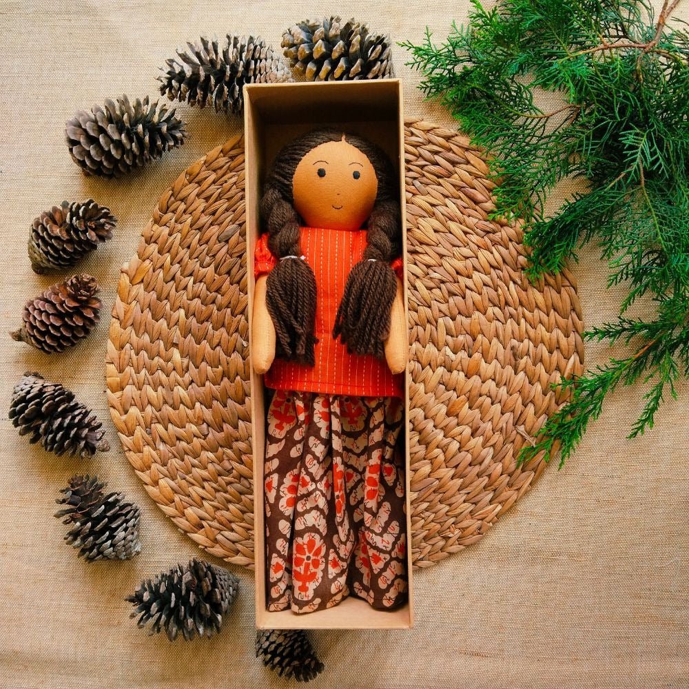 Nilah Classic Orange Doll | Verified Sustainable by Brown Living™