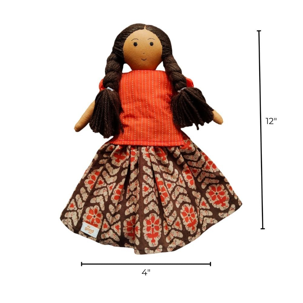 Nilah Classic Orange Doll | Verified Sustainable by Brown Living™