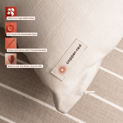 Niseko White Cotton Cushion Cover | Verified Sustainable by Brown Living™
