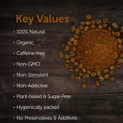 No Coffee Powder 100g - Organic & Caffeine - Free – Coffee on Brown Living™. SKU: 1TC_NCP - 1H. Img 3.