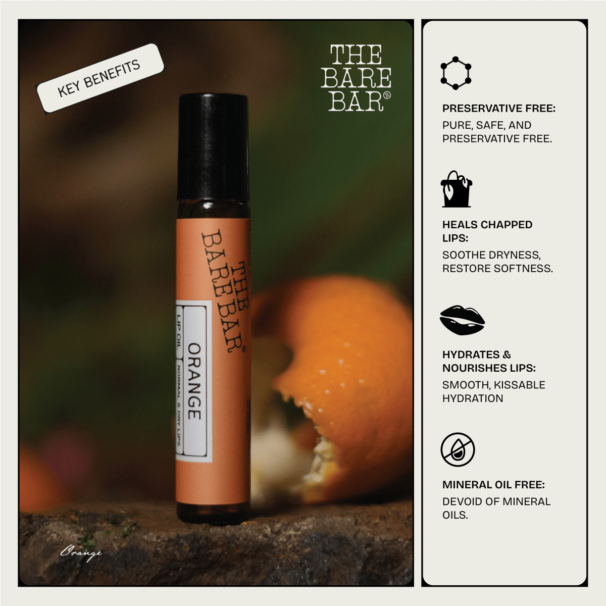 Nourishing Orange Lip Oil for Soft and Supple Lips | Verified Sustainable by Brown Living™