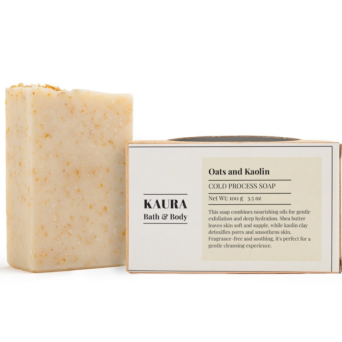 Oats & Kaolin Clay Soap Bar for Gentle Skin Care – 100g | Verified Sustainable by Brown Living™