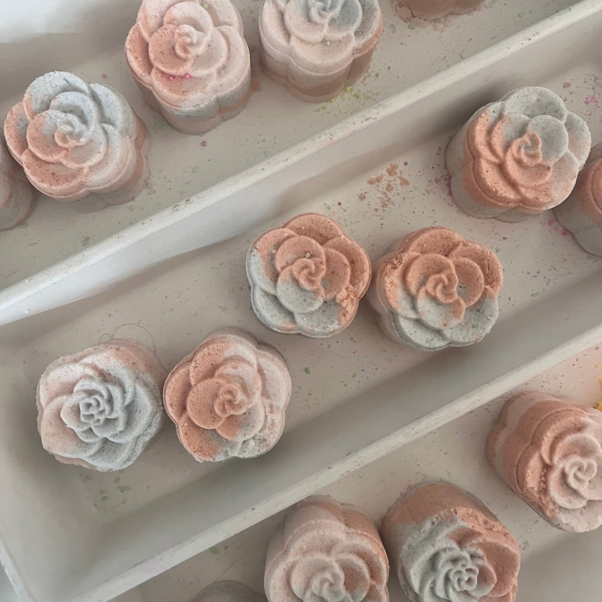 Ocean Bloom Pedicure Bomb Set of 3 – A Refreshing Floral Spa for Your Feet made with clays in aqua peony blend | Verified Sustainable by Brown Living™