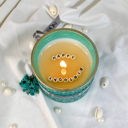 Ocean breeze Secret Message Soy Crystal Jar Candle | Verified Sustainable by Brown Living™