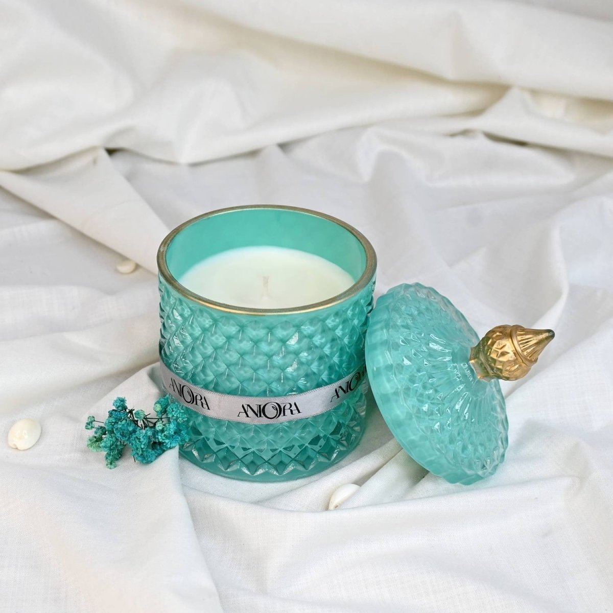 Ocean breeze Secret Message Soy Crystal Jar Candle | Verified Sustainable by Brown Living™