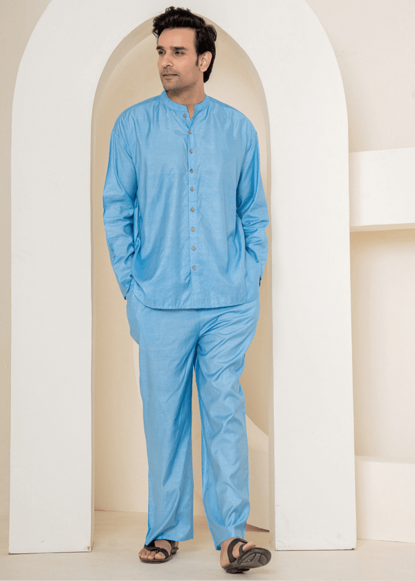 Ocean Waves Loungewear| Mulberry Silk | Men | Verified Sustainable by Brown Living™