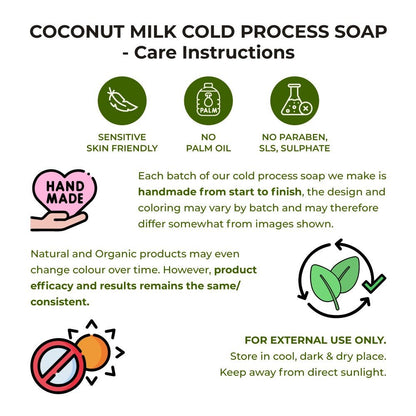 Oily, Acne - prone, Combination Skin types Coconut Milk Cold Process Soap Bundle | Verified Sustainable by Brown Living™