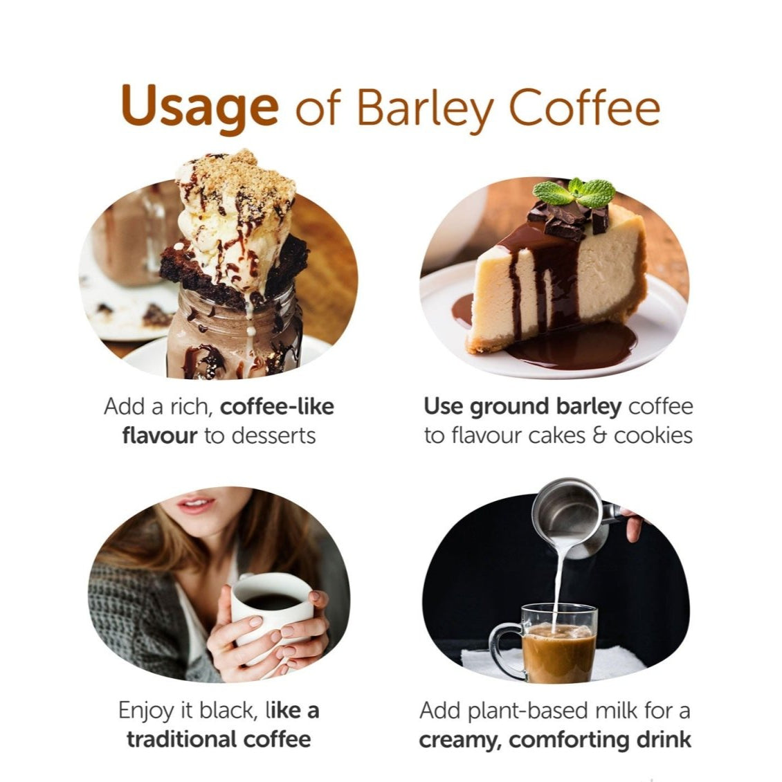 Organic Barley Coffee 100g - Caffeine - Free Coffee Substitute | Verified Sustainable by Brown Living™