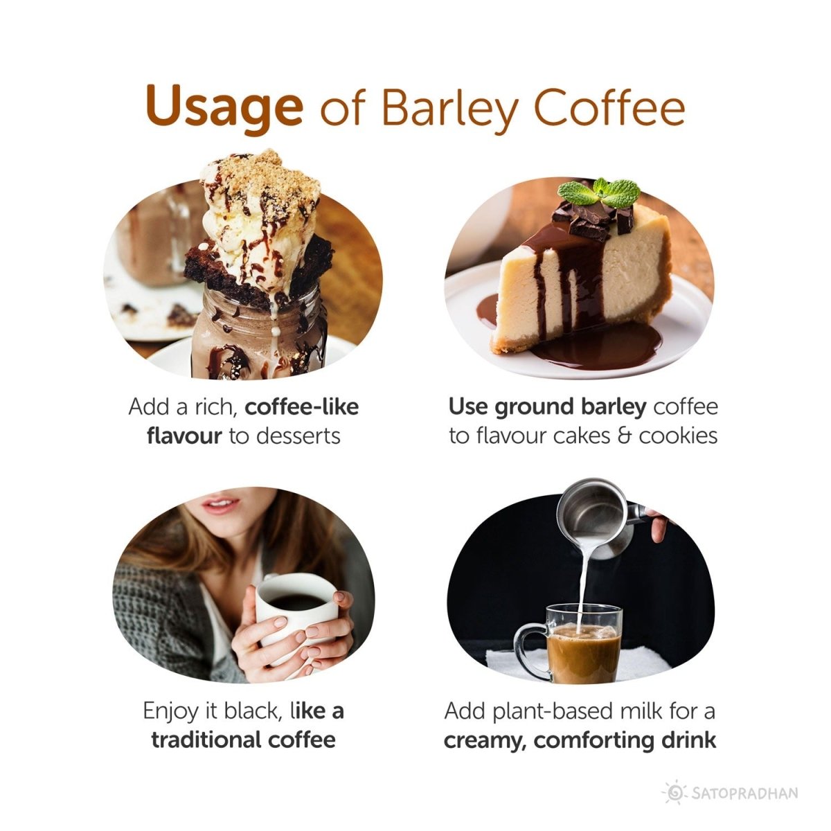 Organic Barley Coffee 100g - Caffeine - Free Coffee Substitute | Verified Sustainable by Brown Living™