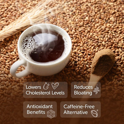Organic Barley Coffee 100g - Caffeine - Free Coffee Substitute – Coffee on Brown Living™. SKU: 1TC_BC - 1H. Img 8.