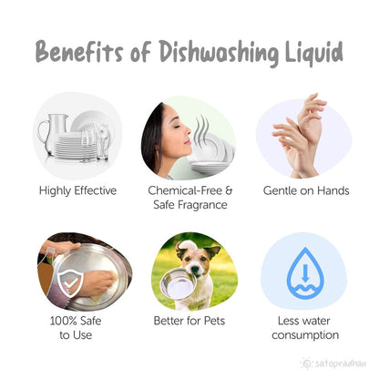 Organic Dishwashing Liquid 1.9L - Non - Toxic & Gentle | Verified Sustainable by Brown Living™