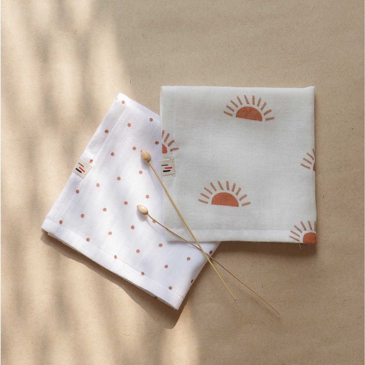 Organic Face Napkin Set of 2 – Gentle Baby Care | Verified Sustainable by Brown Living™