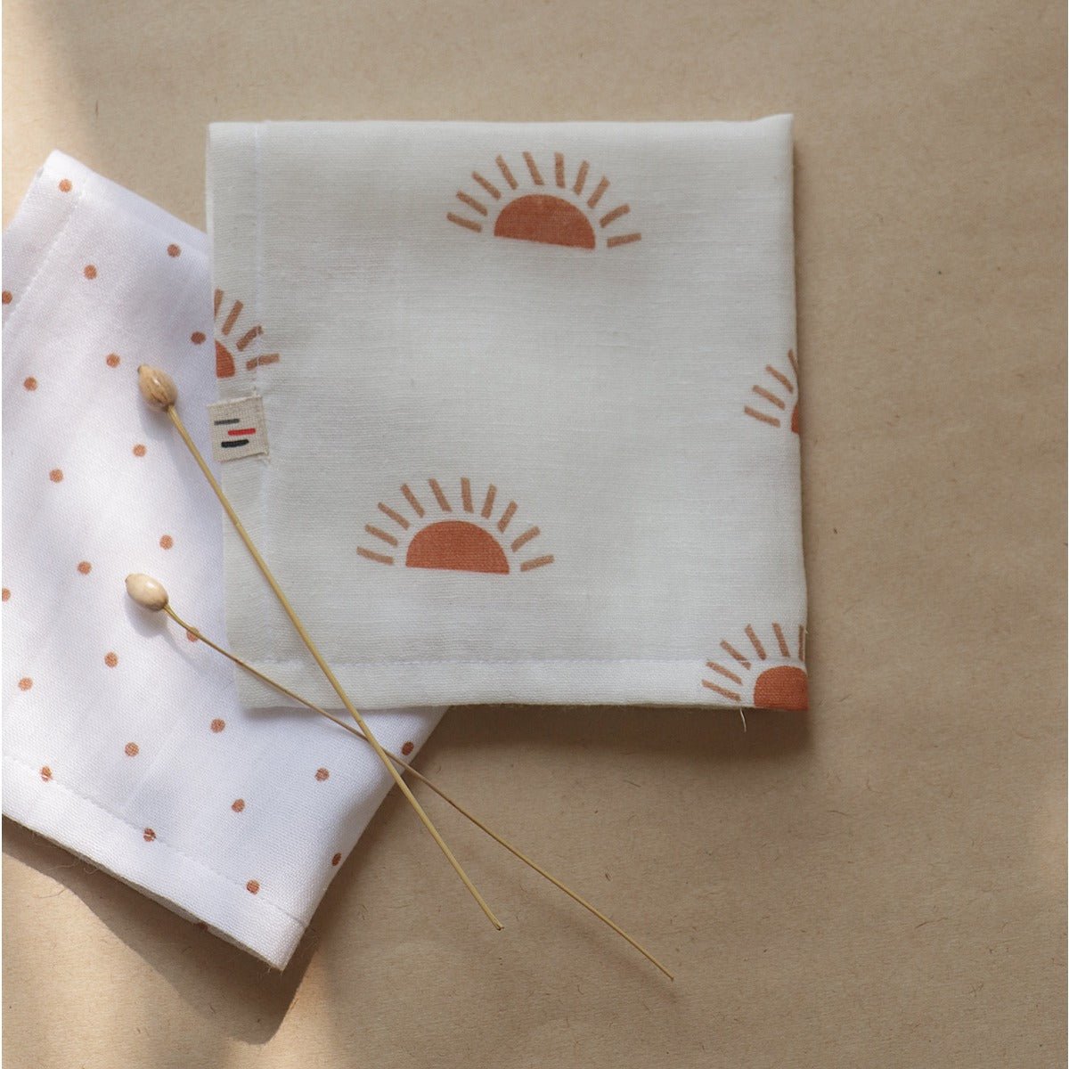 Organic Face Napkin Set of 2 – Gentle Baby Care | Verified Sustainable by Brown Living™