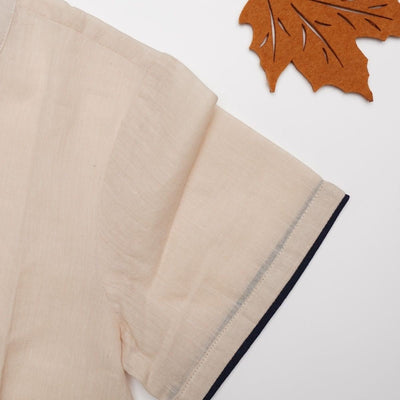 Organic Khadi Cotton Shirt For Boys With Piping – Kids Shirts on Brown Living™. SKU: SCBBSBP1. Img 5.