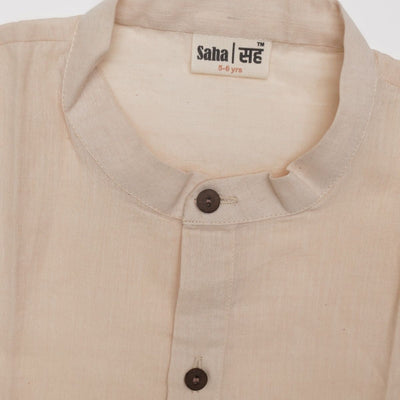 Organic Khadi Cotton Shirt For Boys With Piping – Kids Shirts on Brown Living™. SKU: SCBBSBP1. Img 6.