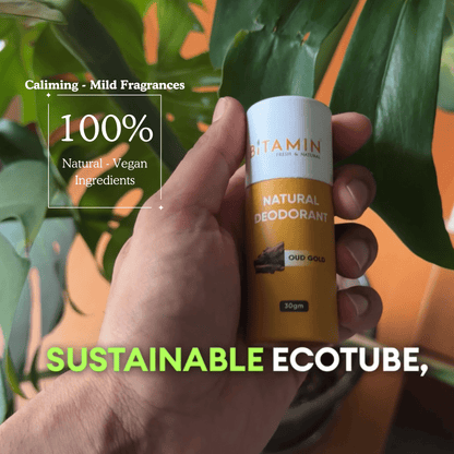 Oud Gold Natural Deodorant - 30g | Verified Sustainable by Brown Living™