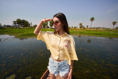 Palmtastic Women's Shirt - Breezy Beach Vibes | Verified Sustainable by Brown Living™