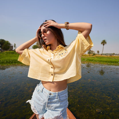 Palmtastic Women's Shirt - Breezy Beach Vibes | Verified Sustainable by Brown Living™