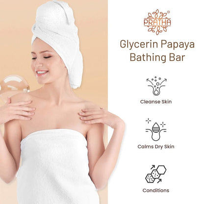 Papaya Glycerin Bathing Bar | Pack of 2 | Verified Sustainable by Brown Living™