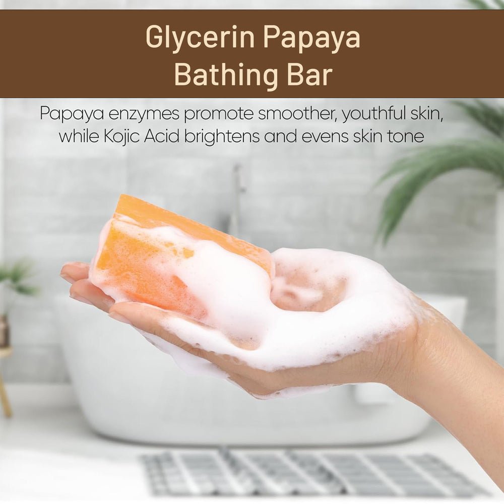 Papaya Glycerin Bathing Bar | Pack of 2 | Verified Sustainable by Brown Living™