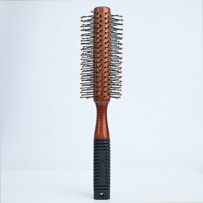 Papdi Wood Hair Roller Brush with Rubber Handle | Verified Sustainable by Brown Living™