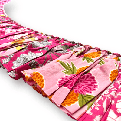 Party Pink Streamer Combo - Pink Banner Bunting + Pink Fringe Streamer Garland (Pack of 2) – Wall Decor on Brown Living™. SKU: UMW - COMBO - BUNT - Pink - 01. Img 4.