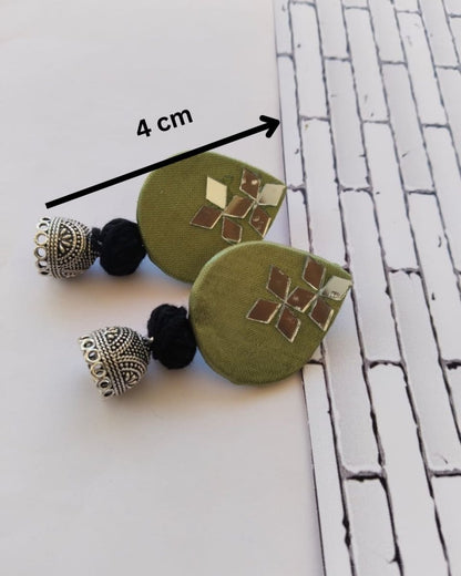 Pastel Mirror Drops for Day Weddings – Womens earrings by The serene by Rainvas available on Brown Living™. . SKU: RVS - SER - EAR - 35. Img 7.