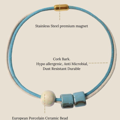 Peace and Skies Necklace in Cork | Verified Sustainable by Brown Living™