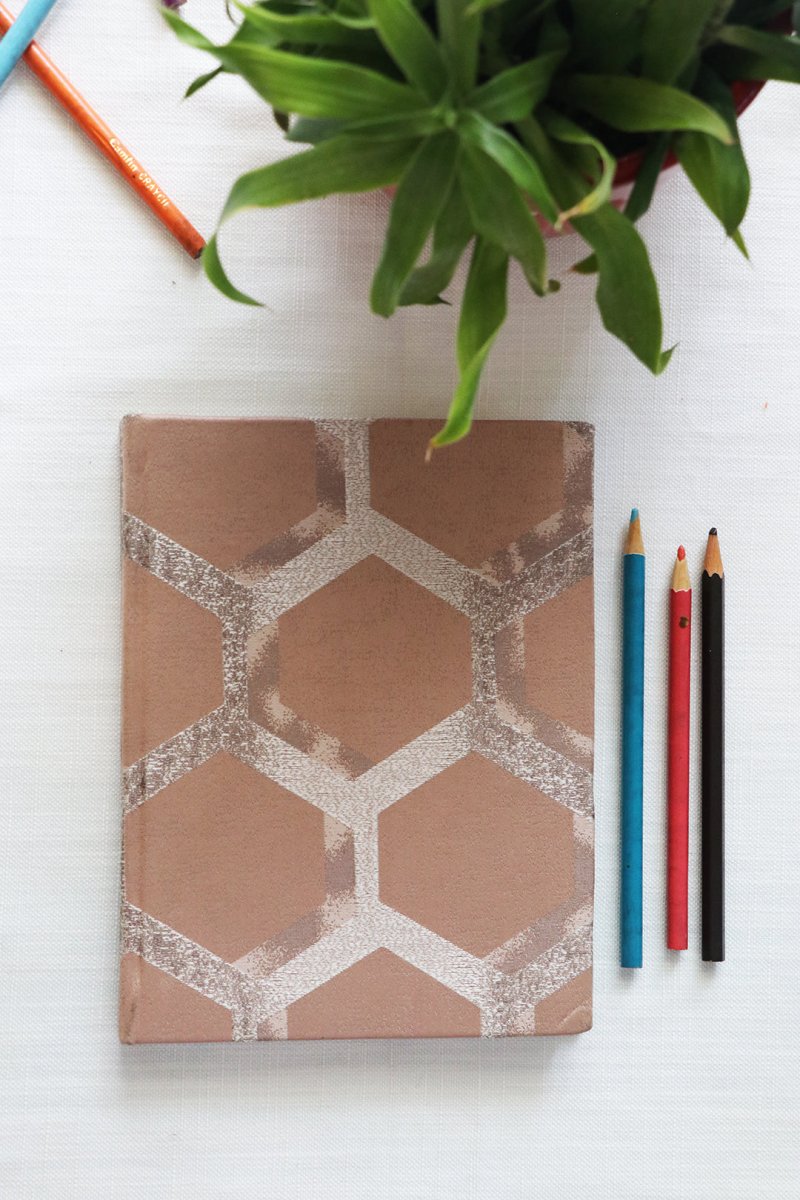 Peach Printed Notebook | Verified Sustainable by Brown Living™