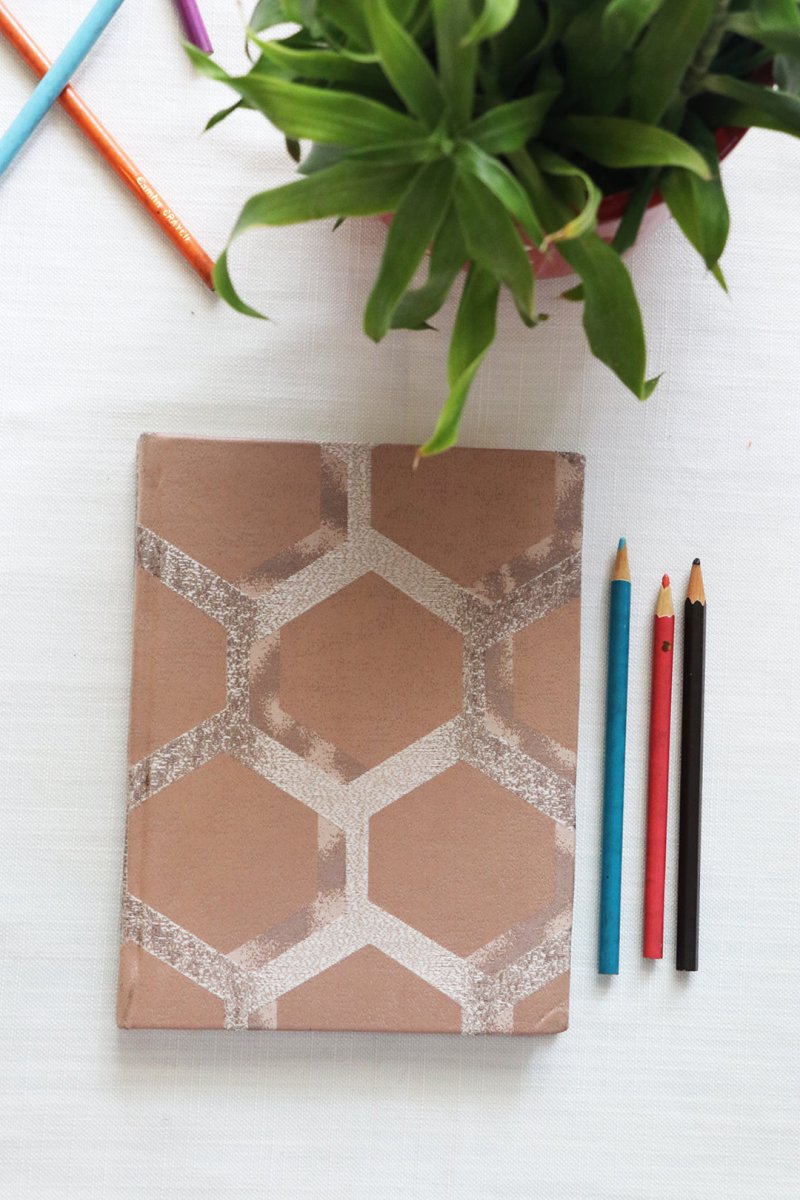 Peach Printed Notebook | Verified Sustainable by Brown Living™