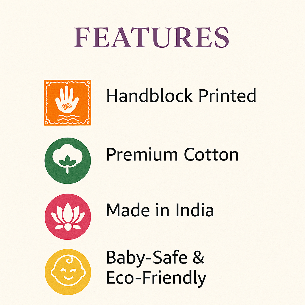 Peacock Cotton Cushion Covers – Set of 4 – 16x16 – Handmade Block Print | Verified Sustainable by Brown Living™
