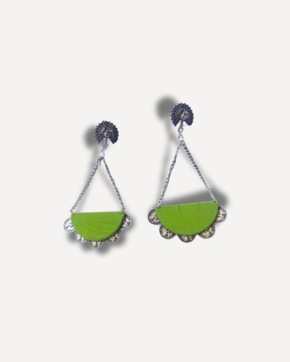 Peacock Green Chain Drops for Statement Days | Verified Sustainable by Brown Living™