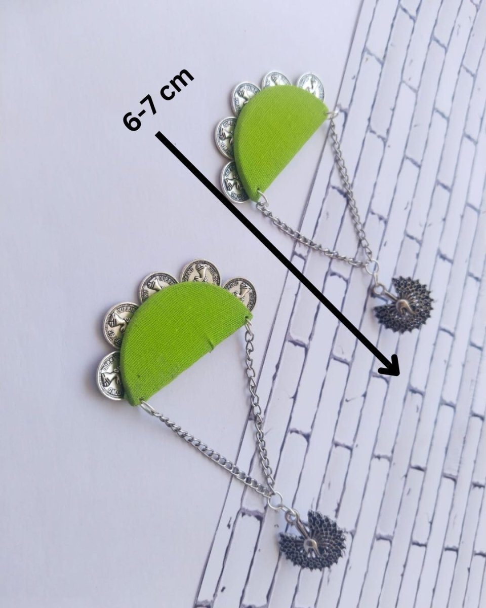 Peacock Green Chain Drops for Statement Days | Verified Sustainable by Brown Living™