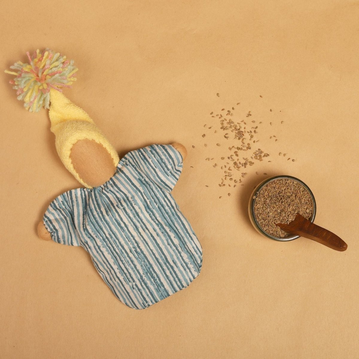 Persian Blue Comfort Doll – Eco - Friendly Plush Toy – Soft Toy by Bombay Toy Company available on Brown Living™. . SKU: AD05PB. Img 1.