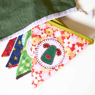 Personalized Name Banner with Animal Motifs (Triangle Flag) – Wall Decor on Brown Living™. SKU: UMW - BUNTING - PRSN - ANML - 01. Img 6.