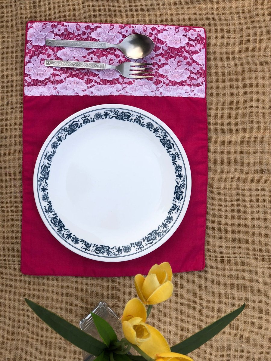 Pink Cotton Placemats (Set of 6) | Verified Sustainable by Brown Living™