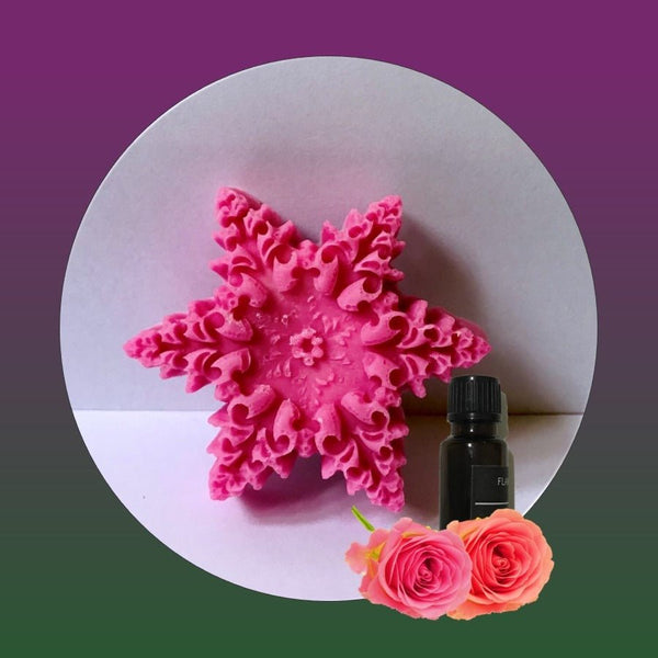 Pink Snowflake Wax Block Closet Freshener - Sweet Rose Scent | Verified Sustainable by Brown Living™