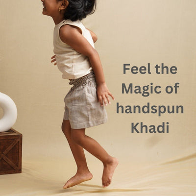 Playful Ruffle Hem Cotton Shorts for Girls – Kids Shorts on Brown Living™. SKU: SCGS 3. Img 5.