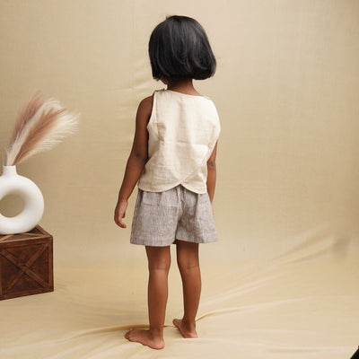 Playful Ruffle Hem Cotton Shorts for Girls – Kids Shorts on Brown Living™. SKU: SCGS 3. Img 7.