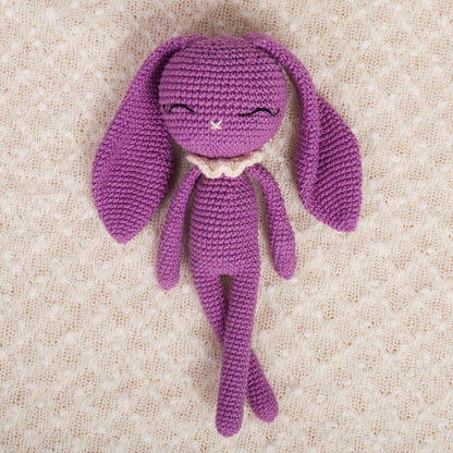 Popped Purple Hopper the Bunny – Baby Crochet Plush | Verified Sustainable by Brown Living™