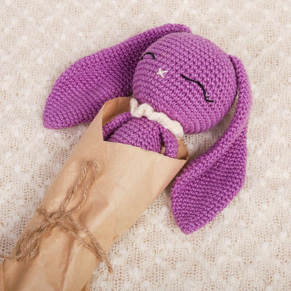 Popped Purple Hopper the Bunny – Baby Crochet Plush | Verified Sustainable by Brown Living™